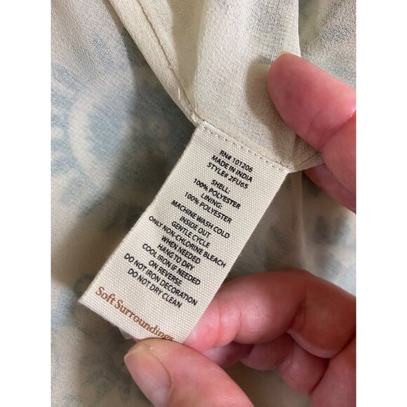 NWT Soft Surroundings Women's Teal Open Front Embellished Kimono - L/XL - Picture 9 of 12